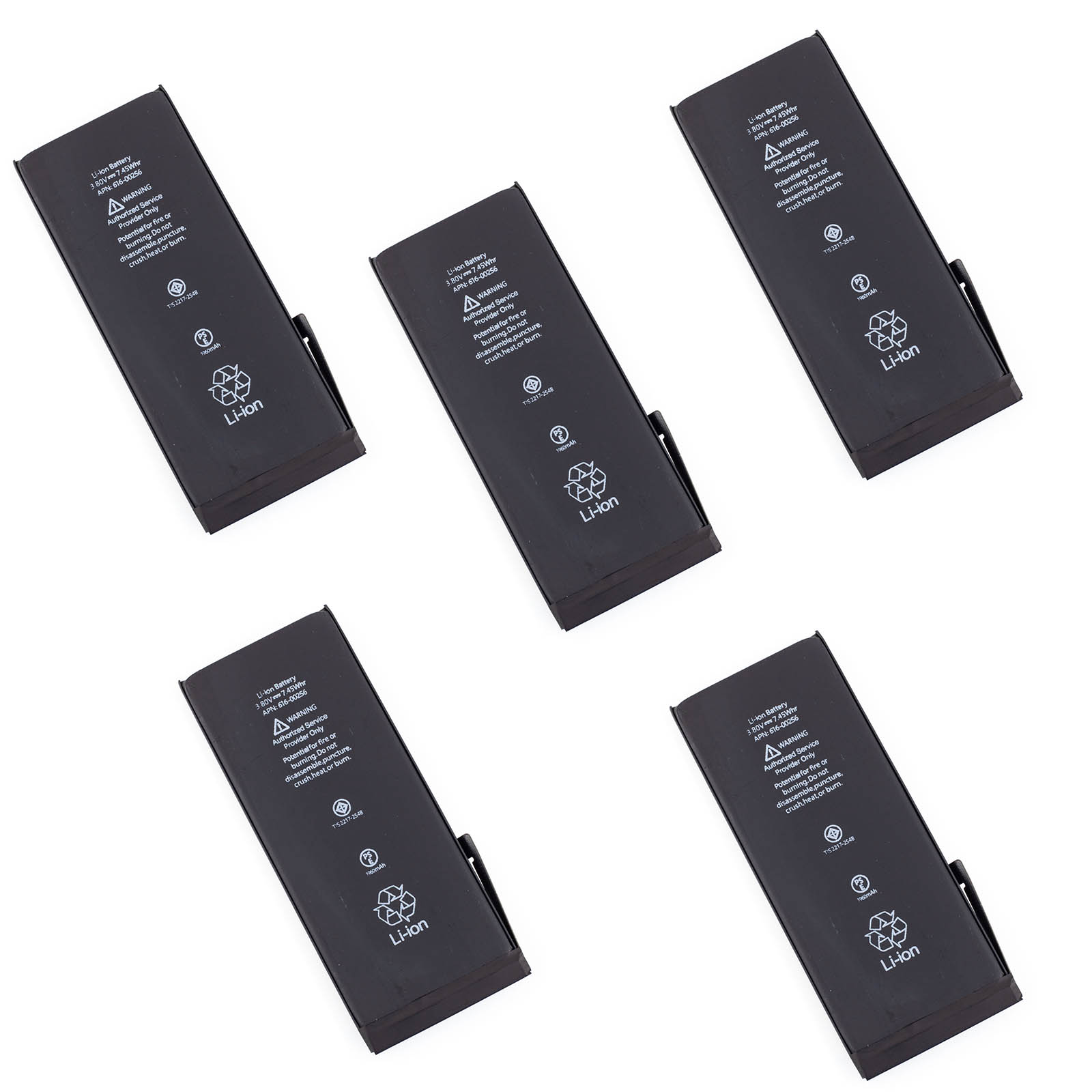 5 Pack Lot Set Of Battery For Apple Iphone 7 A1660 A1778 A1779 616 New Ebay